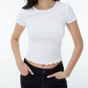 Ribbed white t-shirt